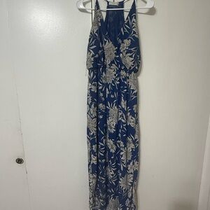 Lush Blue and White Floral Dress